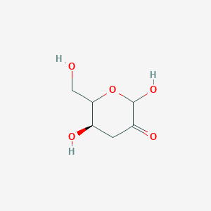 molecular formula C6H10O5 B564190 (5xi)-3-Deoxy-L-glycero-hexopyranos-2-ulose CAS No. 4134-97-8