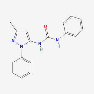 molecular formula C17H16N4O B5641908 1-(5-Methyl-2-phenyl-2H-pyrazol-3-yl)-3-phenyl-urea CAS No. 337975-77-6