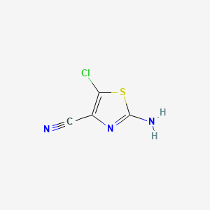 molecular formula C4H2ClN3S B564192 2-Amino-5-chloro-1,3-thiazole-4-carbonitrile CAS No. 101242-19-7