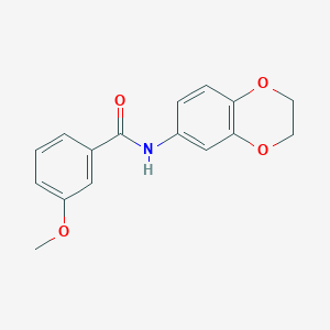 molecular formula C16H15NO4 B5641957 N-(2,3-dihydro-1,4-benzodioxin-6-yl)-3-methoxybenzamide 