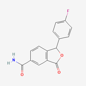 molecular formula C15H10FNO3 B564200 1-(4-FLUOROPHENYL)-1,3-DIHYDRO-3-OXO-5-ISOBENZOFURANCARBOXAMIDE CAS No. 372941-46-3