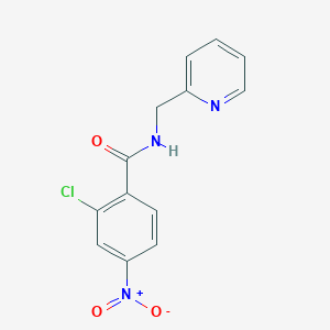 molecular formula C13H10ClN3O3 B5642003 2-chloro-4-nitro-N-(pyridin-2-ylmethyl)benzamide 