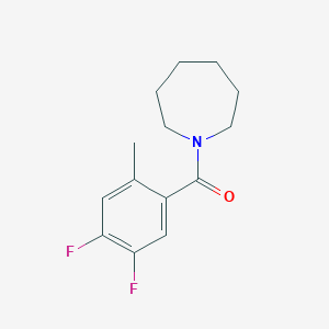 molecular formula C14H17F2NO B5642061 Azepan-1-yl-(4,5-difluoro-2-methylphenyl)methanone 
