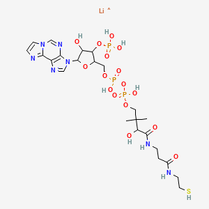 molecular formula C23H36LiN7O16P3S B564213 1 N6-ETHENOCOENZYME A LITHIUM CAS No. 103213-58-7