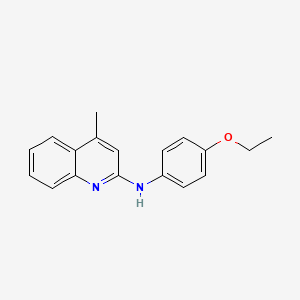 molecular formula C18H18N2O B5642168 (4-Ethoxy-phenyl)-(4-methyl-quinolin-2-yl)-amine 
