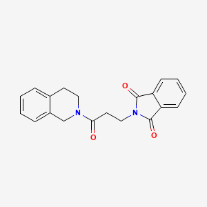 molecular formula C20H18N2O3 B5642297 2-[3-OXO-3-(1,2,3,4-TETRAHYDROISOQUINOLIN-2-YL)PROPYL]-2,3-DIHYDRO-1H-ISOINDOLE-1,3-DIONE 