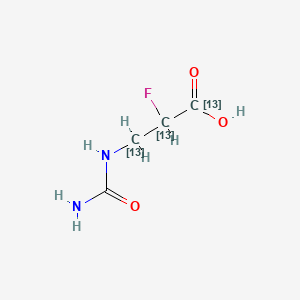 molecular formula C4H7FN2O3 B564236 N-Carbamoyl-2-fluoro-beta-alanine-13C3 CAS No. 1216798-07-0