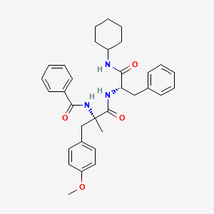 molecular formula C33H39N3O4 B564241 N-Benzoyl-O,alpha-dimethyl-D-tyrosyl-N-cyclohexyl-L-phenylalaninamide CAS No. 172168-08-0