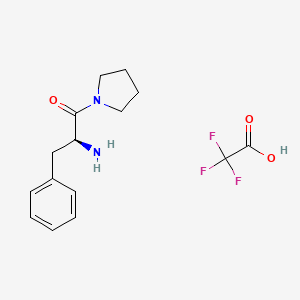 molecular formula C15H19F3N2O3 B564244 1-[(2S)-Amino-1-oxo-3-phenylpropyl]pyrrolidine mono(trifluoroacetate) CAS No. 144646-34-4