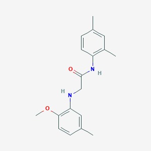 molecular formula C18H22N2O2 B5642461 N-(2,4-dimethylphenyl)-2-((2-methoxy-5-methylphenyl)amino)acetamide 