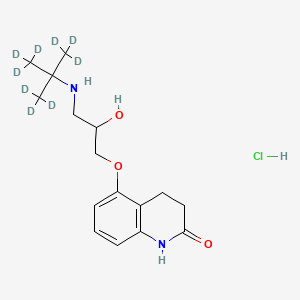 molecular formula C16H25ClN2O3 B564251 卡替洛尔-d9盐酸盐 CAS No. 1346602-13-8