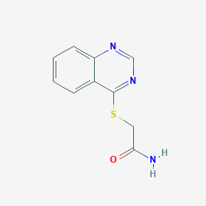 molecular formula C10H9N3OS B5642591 Acetamide, 2-(4-quinazolinylthio)- 
