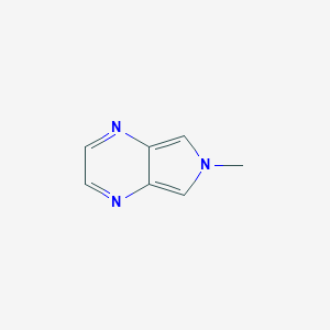 molecular formula C7H7N3 B056426 6H-Pyrrolo[3,4-b]pyrazine,6-methyl-(9CI) CAS No. 119216-63-6