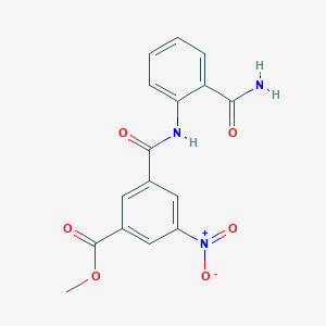 molecular formula C16H13N3O6 B5642624 Methyl 3-[(2-carbamoylphenyl)carbamoyl]-5-nitrobenzoate 