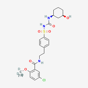 molecular formula C23H28ClN3O6S B564267 rac cis-3-Hydroxy Glyburide-d3,13C CAS No. 1217848-91-3