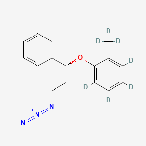 molecular formula C16H17N3O B564271 (R)-3-Azido-1-phenyl-1-(2-methylphenoxy-d7)propane CAS No. 1217603-70-7