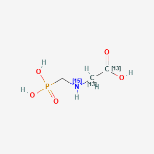 molecular formula C3H8NO5P B564288 Glyphosate-13C2,15N CAS No. 1185107-63-4
