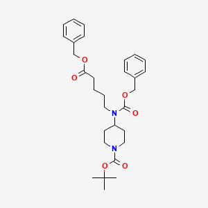 4-[[5-Oxo-5-(phenylmethoxy)pentyl][(phenylmethoxy)carbonyl]amino]-1-piperidinecarboxylic acid T-butyl ester