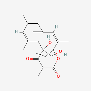 molecular formula C21H32O5 B564303 14-Ethyl-5-hydroxy-5-(hydroxymethyl)-3,7,9,13-tetramethyl-11-methylene-1-oxacyclotetradeca-7,12-diene-2,4-dione CAS No. 100938-27-0