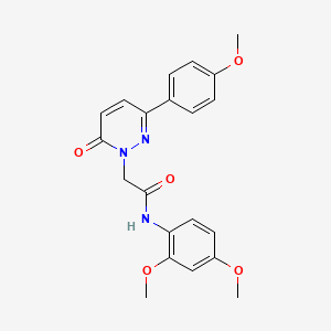 molecular formula C21H21N3O5 B5643090 N-(2,4-dimethoxyphenyl)-2-(3-(4-methoxyphenyl)-6-oxopyridazin-1(6H)-yl)acetamide 