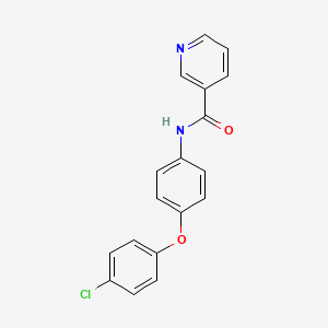 molecular formula C18H13ClN2O2 B5643104 N-[4-(4-chlorophenoxy)phenyl]pyridine-3-carboxamide 