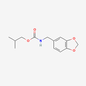 molecular formula C13H17NO4 B5643117 isobutyl (1,3-benzodioxol-5-ylmethyl)carbamate 