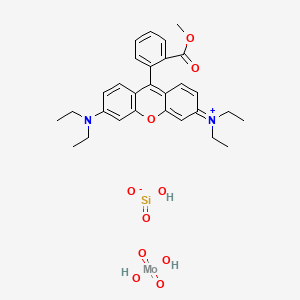 molecular formula C29H36MoN2O10Si B564312 Xanthylium, 3,6-bis(diethylamino)-9-(2-(methoxycarbonyl)phenyl)-, molybdatesilicate CAS No. 102082-92-8