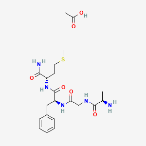 molecular formula C21H33N5O6S B564313 D-Ala-gly-phe-met-NH2 acetate salt CAS No. 100929-65-5