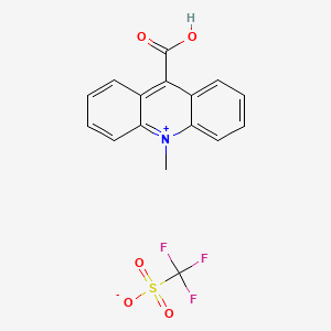 molecular formula C16H12F3NO5S B564316 9-Carboxy-10-methylacridinium Trifluoromethanesulfonic Acid Salt CAS No. 173920-64-4