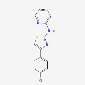 molecular formula C14H10ClN3S B5643242 N-[4-(4-chlorophenyl)-1,3-thiazol-2-yl]-2-pyridinamine 