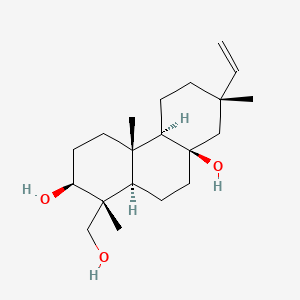 molecular formula C20H34O3 B564325 (1R,2S,4aS,4bR,7S,8aR,10aR)-7-ethenyl-1-(hydroxymethyl)-1,4a,7-trimethyl-2,3,4,4b,5,6,8,9,10,10a-decahydrophenanthrene-2,8a-diol CAS No. 73002-86-5