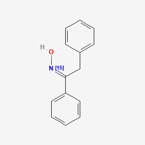 molecular formula C14H13NO B564326 Deoxybenzoin Oxime-15N CAS No. 1185237-85-7