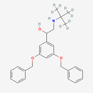 molecular formula C26H31NO3 B564330 Terbutaline-d9 3,5-Dibenzyl Ether CAS No. 1189428-81-6