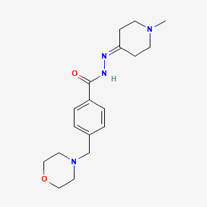 molecular formula C18H26N4O2 B5643305 N'-(1-METHYLPIPERIDIN-4-YLIDENE)-4-[(MORPHOLIN-4-YL)METHYL]BENZOHYDRAZIDE 