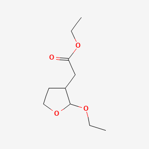 molecular formula C10H18O4 B564332 3-Furanacetic acid,2-ethoxytetrahydro-,ethyl ester CAS No. 104036-66-0
