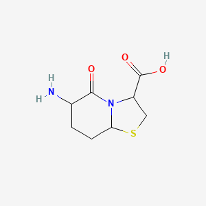 B564334 6-Amino-5-oxohexahydro-5H-[1,3]thiazolo[3,2-a]pyridine-3-carboxylic acid CAS No. 106863-17-6