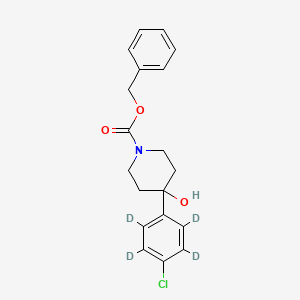 molecular formula C19H20ClNO3 B564335 N-Benzyloxycarbonyl-4-(4-chlorophenyl-d4)-4-piperidinol CAS No. 1216929-70-2