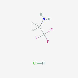 molecular formula C4H7ClF3N B056434 1-(Trifluoromethyl)cyclopropanamine hydrochloride CAS No. 112738-67-7