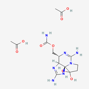 molecular formula C10H17N7O4.2C2H4O2 B564345 石房蛤毒素二乙酸酯 CAS No. 220355-66-8