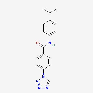 molecular formula C17H17N5O B5643454 N-[4-(PROPAN-2-YL)PHENYL]-4-(1H-1,2,3,4-TETRAZOL-1-YL)BENZAMIDE 