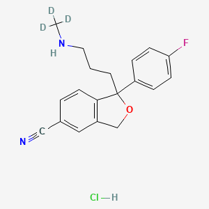 molecular formula C19H20ClFN2O B564349 rac Demethyl Citalopram-d3 Hydrochloride CAS No. 1189650-18-7