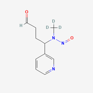 molecular formula C10H13N3O2 B564350 4-[N-(甲基-d3)-N-亚硝基氨基]-4-(3-吡啶基)丁醛 CAS No. 1185039-70-6