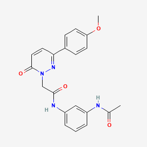 molecular formula C21H20N4O4 B5643500 N-[3-(acetylamino)phenyl]-2-[3-(4-methoxyphenyl)-6-oxopyridazin-1(6H)-yl]acetamide 