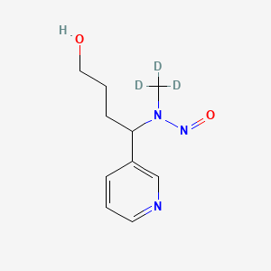 molecular formula C10H15N3O2 B564351 4-[N-(Methyl-d3)-N-nitrosamino]-4-(3-pyridyl)butane-1-ol CAS No. 1184990-35-9