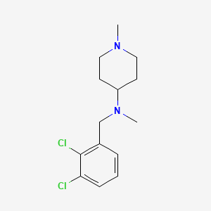 molecular formula C14H20Cl2N2 B5643529 N-[(2,3-dichlorophenyl)methyl]-N,1-dimethylpiperidin-4-amine 