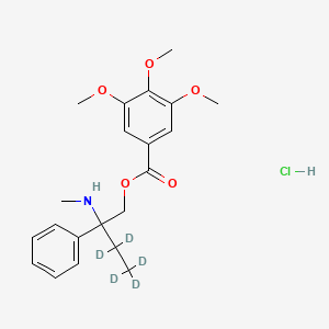molecular formula C21H28ClNO5 B564357 去甲三甲丁-d5盐酸盐 CAS No. 1286632-72-1