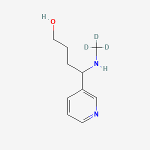 molecular formula C10H16N2O B564360 4-[N-(Methyl-d3)amino]-4-(3-pyridyl)butane-1-ol CAS No. 1189470-76-5