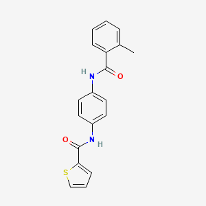 molecular formula C19H16N2O2S B5643716 N-[4-(2-Methylbenzamido)phenyl]thiophene-2-carboxamide 