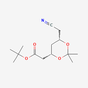 molecular formula C14H23NO4 B564372 tert-Butyl 2-((4S,6S)-6-(cyanomethyl)-2,2-dimethyl-1,3-dioxan-4-yl)acetate CAS No. 196085-85-5