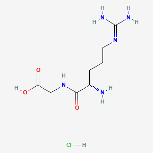 molecular formula C8H18ClN5O3 B564376 H-Arg-Gly-OH HCl CAS No. 105241-88-1